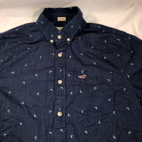 Men’s Hollister Small Logo LS Button Up Shirt M - Picture 2 of 6